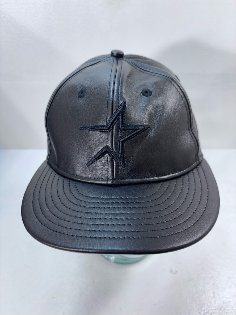 Houston Astros New Era Cooperstown Black Leather Hat Cap MLB NEW Adjustable